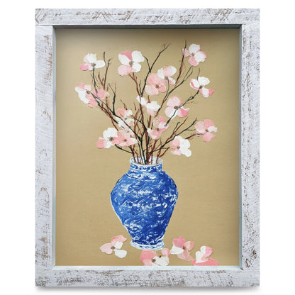 Dogwood Vase | Real Wood Framed Wall Art Print