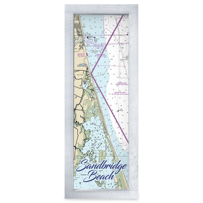 Sandbridge Beach, Virginia Map | Real Wood Framed Wall Art Print