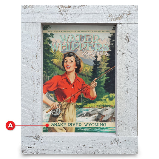 Snake River Fishing Poster | Real Wood Framed Wall Art Print