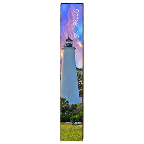 St. Marks Lighthouse Home Decor Art Print on Real Wood