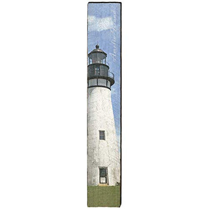 Amelia Island Lighthouse Home Decor Art Print on Real Wood