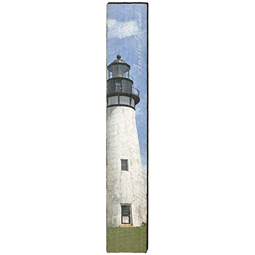 Amelia Island Lighthouse Home Decor Art Print on Real Wood