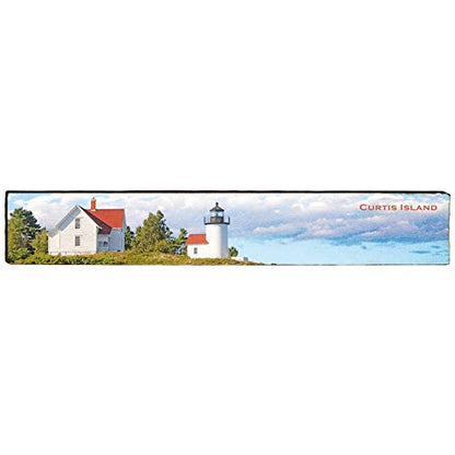 Curtis Island Lighthouse Home Decor Art Print on Real Wood