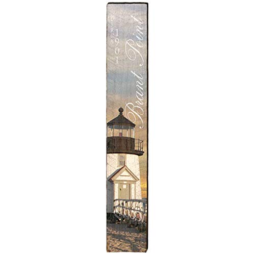 Brant Point Lighthouse Home Decor Art Print on Real Wood