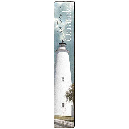 Ocracoke Lighthouse, North Carolina Wooden Sign | Wall Art Print on Real Wood