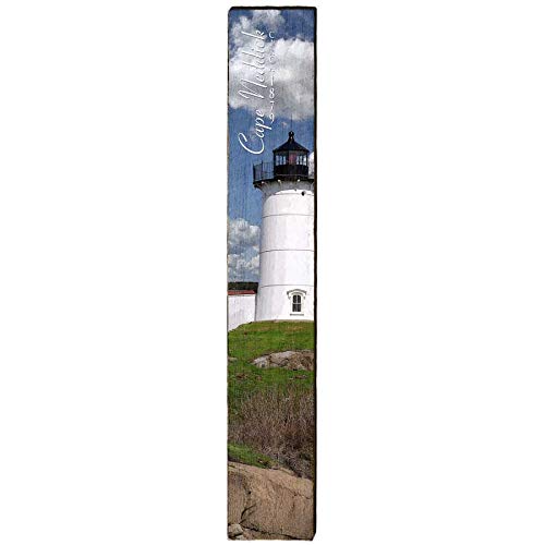 Cape Neddick Lighthouse Home Decor Art Print on Real Wood