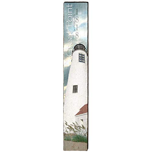Great Point Lighthouse Home Decor Art Print on Real Wood