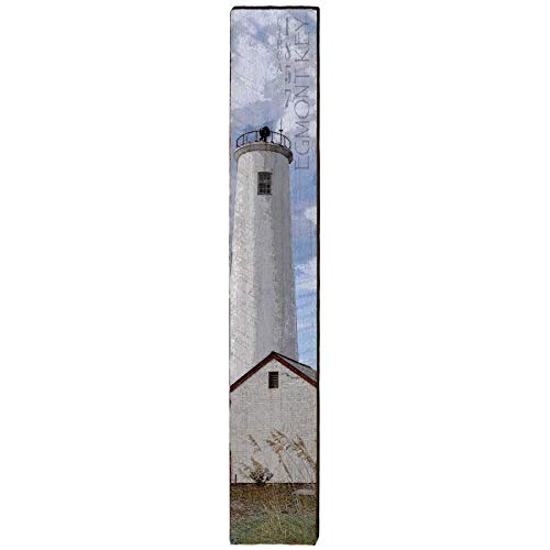 Egmont Key Lighthouse Home Decor Art Print on Real Wood