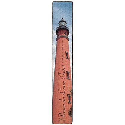 Ponce De Leon Inlet Lighthouse Home Decor Art Print on Real Wood
