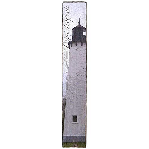 Port Iroquois Lighthouse Home Decor Art Print on Real Wood