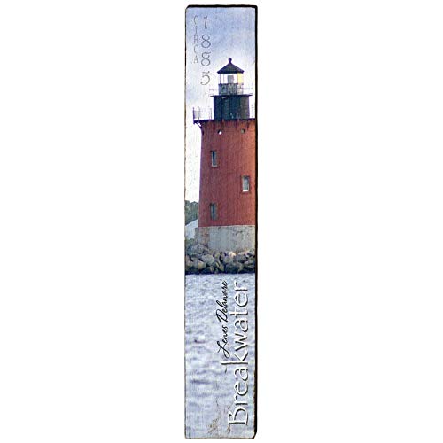 Breakwater Lighthouse Home Decor Art Print on Real Wood