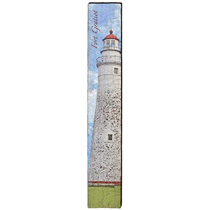 Fort Gratiot Lighthouse Home Decor Art Print on Real Wood