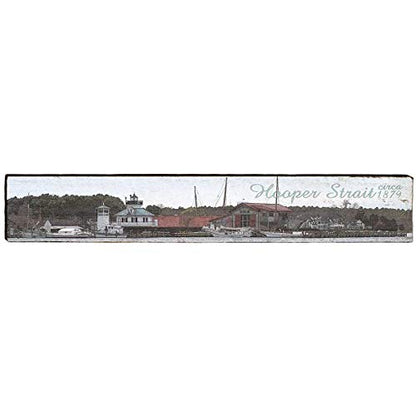 Hooper Strait Lighthouse Home Decor Art Print on Real Wood