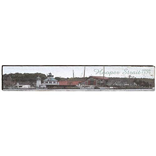 Hooper Strait Lighthouse Home Decor Art Print on Real Wood