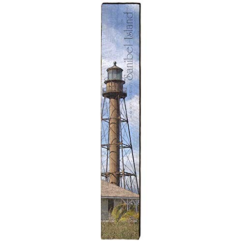 Sanibel Island Lighthouse Home Decor Art Print on Real Wood