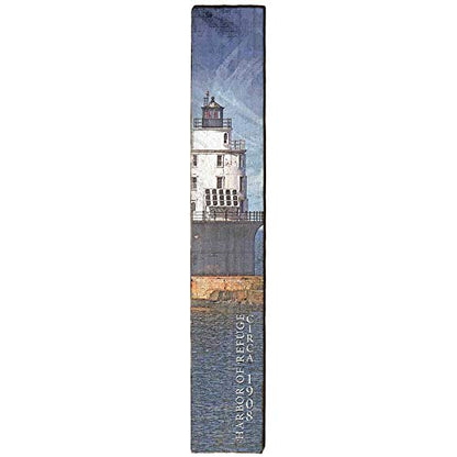 Harbor of Refuge Lighthouse Home Decor Art Print on Real Wood