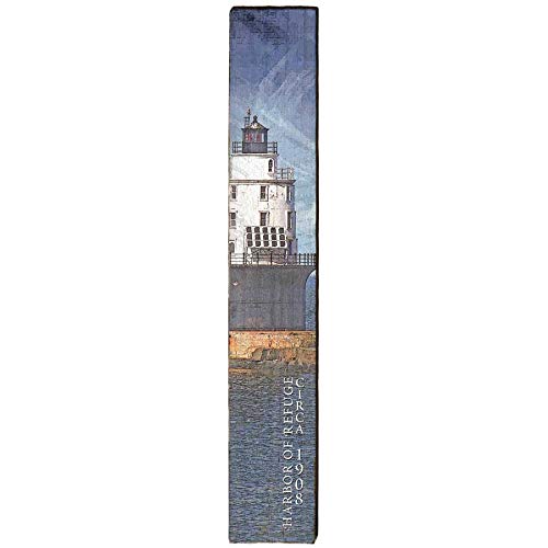 Harbor of Refuge Lighthouse Home Decor Art Print on Real Wood