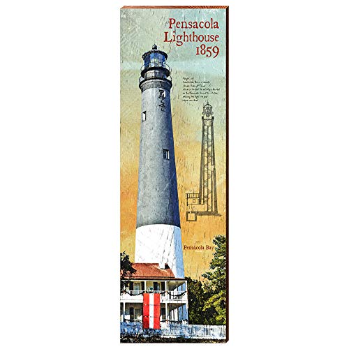 Pensacola Lighthouse Home Decor Art Print on Real Wood