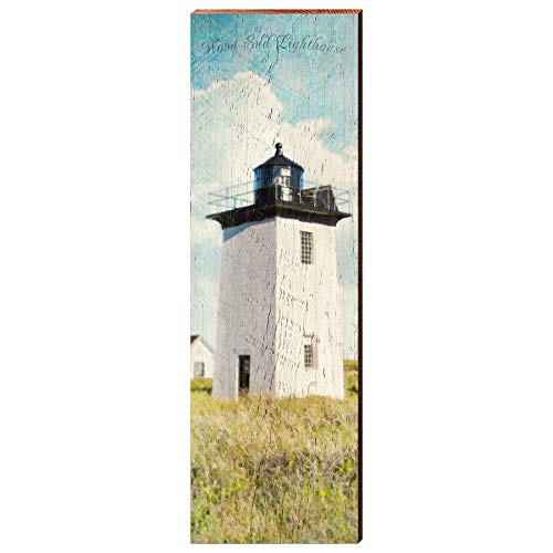 Wood End Lighthouse Home Decor Art Print on Real Wood