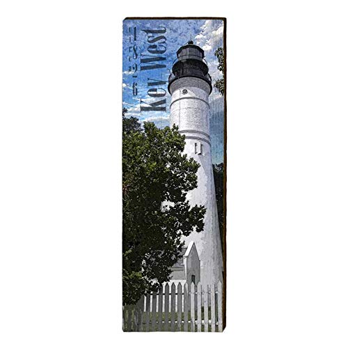 Key West Lighthouse Home Decor Art Print on Real Wood