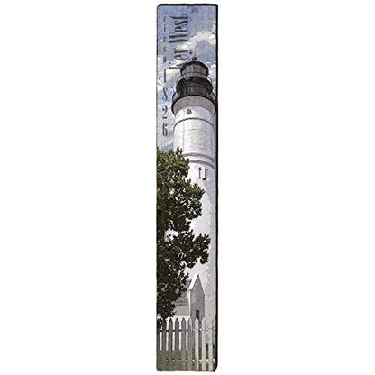 Key West Lighthouse Home Decor Art Print on Real Wood