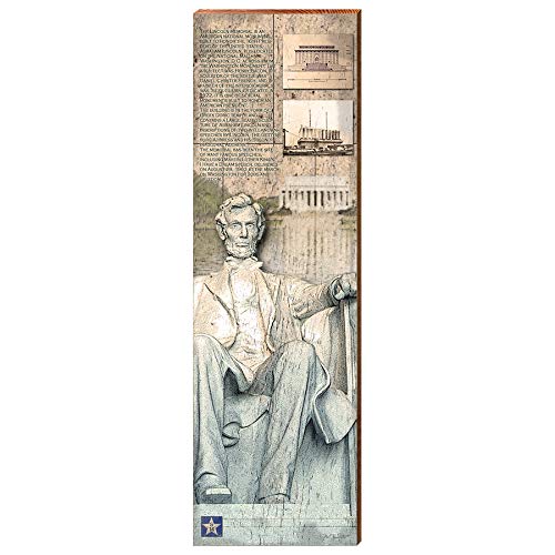 Lincoln Memorial Study Home Decor Art Print on Real Wood