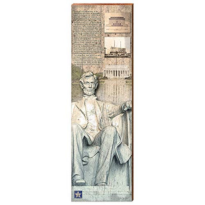 Lincoln Memorial Study Home Decor Art Print on Real Wood