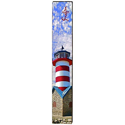 Grafton Lighthouse Home Decor Art Print on Real Wood
