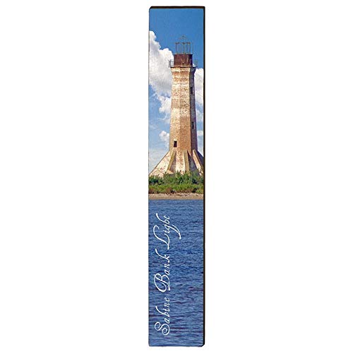 Sabine Pass Lighthouse Home Decor Art Print on Real Wood