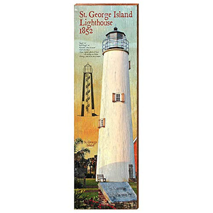 St. George Lighthouse Home Decor Art Print on Real Wood