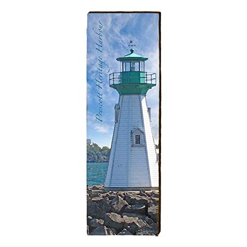 Prescott Heritage Harbour Lighthouse Home Decor Art Print on Real Wood