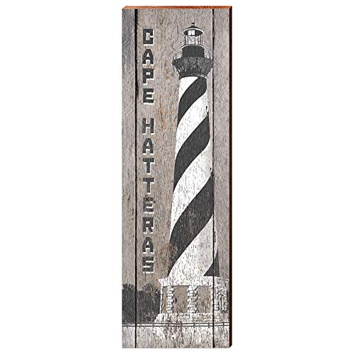 Cape Hatteras Lighthouse, North Carolina Wooden Sign | Wall Art Print on Real Wood