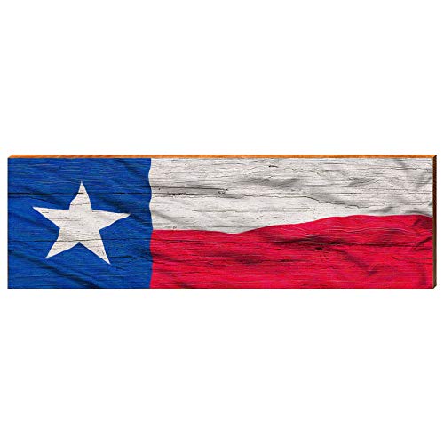 Texas Flag Home Decor Art Print on Real Wood