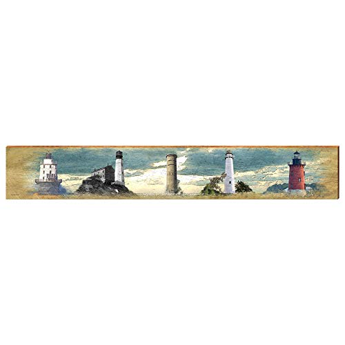 Delaware Lighthouses Home Decor Art Print on Real Wood