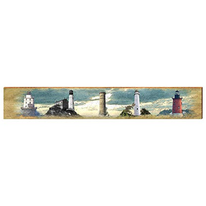 Delaware Lighthouses Home Decor Art Print on Real Wood