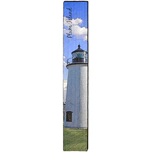 Plum Island Lighthouse Home Decor Art Print on Real Wood
