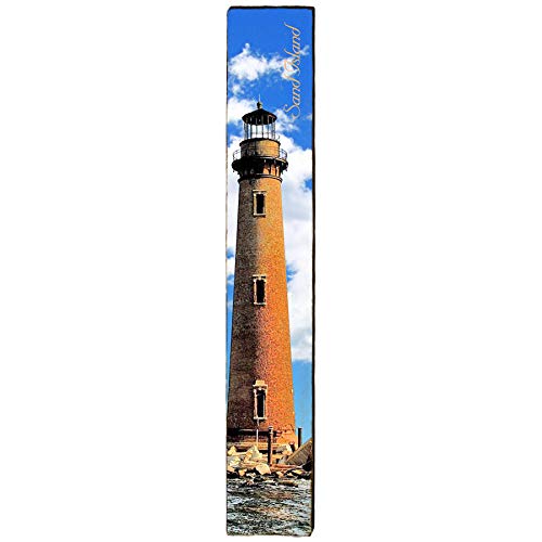 Sand Island Lighthouse Home Decor Art Print on Real Wood