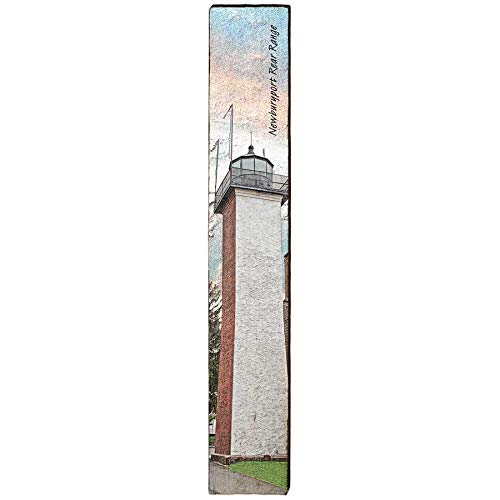 Newburyport Rear Range Lighthouse Home Decor Art Print on Real Wood