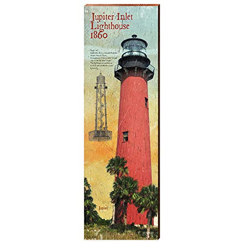 Jupiter Inlet Lighthouse Home Decor Art Print on Real Wood