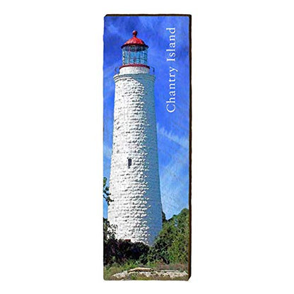 Chantry Island Lighthouse, Ontario, Canada Wooden Sign | Wall Art Print on Real Wood 