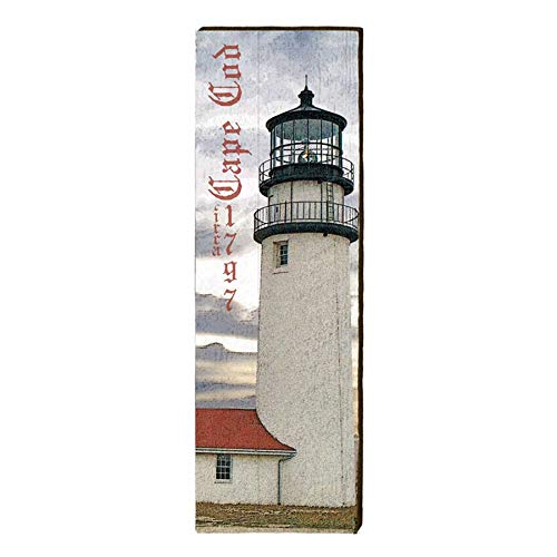 Cape Cod Highland Lighthouse, Massachusetts Wooden Sign | Wall Art Print on Real Wood