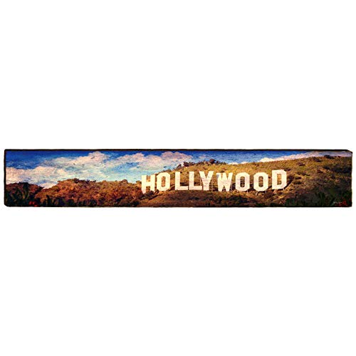 Hollywood, Los Angeles Home Decor Art Print on Real Wood