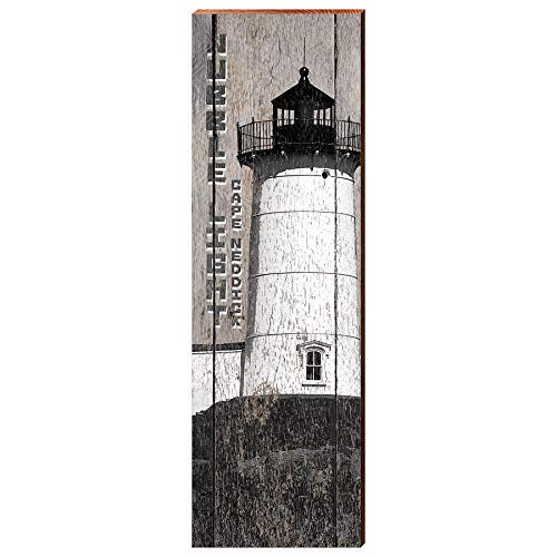 Nubble Lighthouse Home Decor Art Print on Real Wood