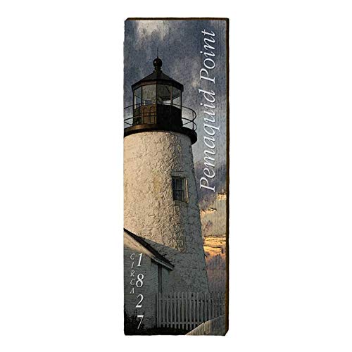 Pemaquid Point Lighthouse Home Decor Art Print on Real Wood