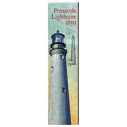 Pensacola Lighthouse Home Decor Art Print on Real Wood
