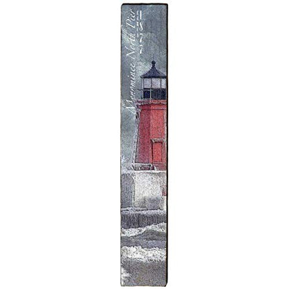 Menominee North Pier Lighthouse Home Decor Art Print on Real Wood