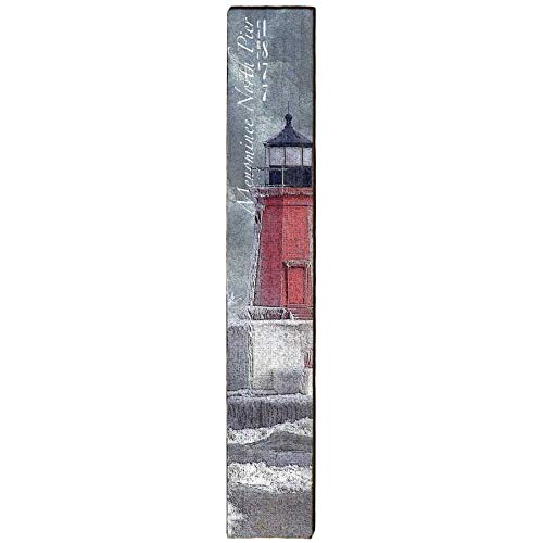 Menominee North Pier Lighthouse Home Decor Art Print on Real Wood