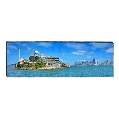 Alcatraz Island Wooden Sign | Wall Art Print on Real Wood