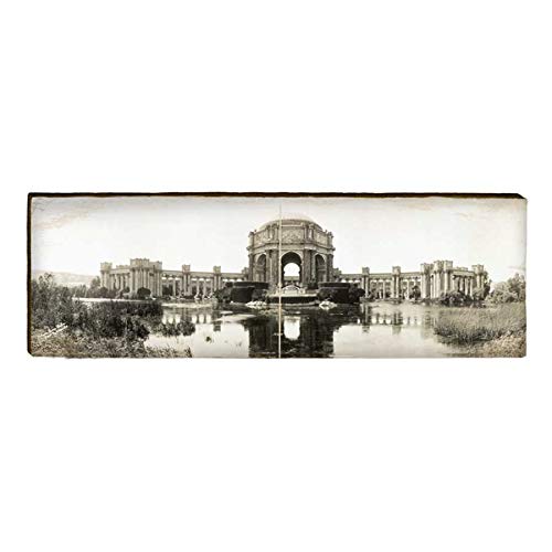 Palace of Fine Arts, California Home Decor Art Print on Real Wood