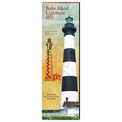 Bodie Island Lighthouse Daytime Study Home Decor Art Print on Real Wood